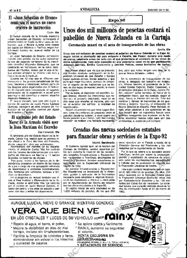 ABC SEVILLA 24-11-1990 página 40