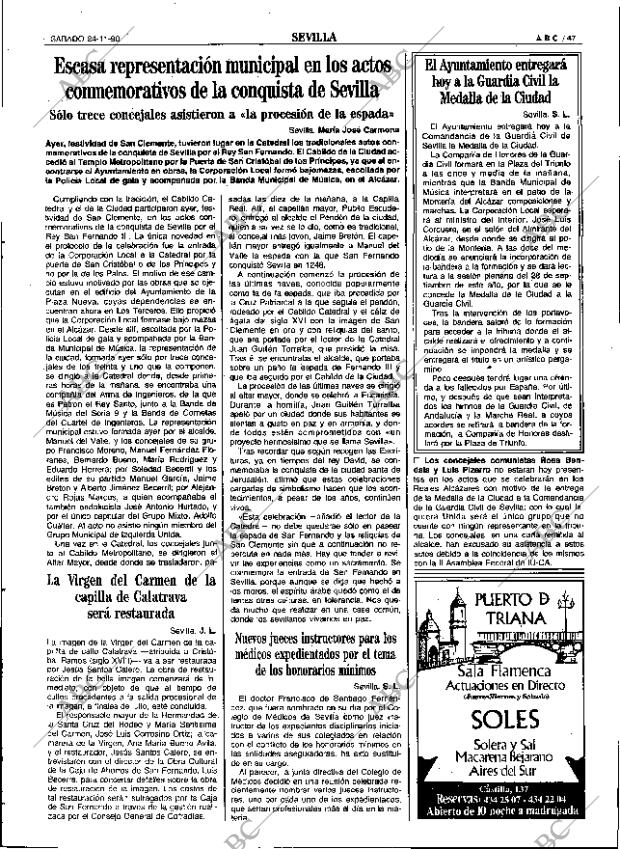 ABC SEVILLA 24-11-1990 página 47