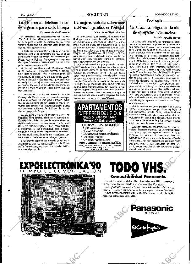 ABC MADRID 25-11-1990 página 104