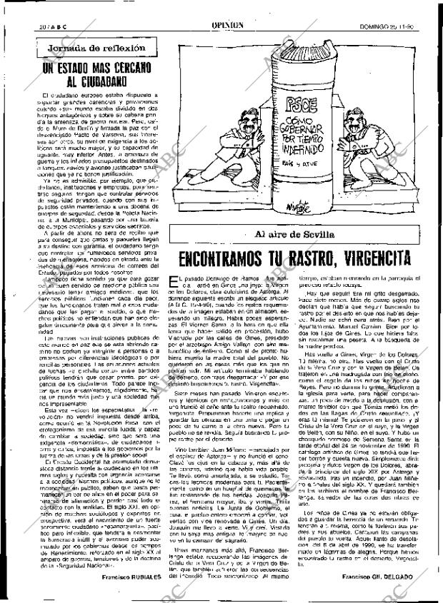 ABC SEVILLA 25-11-1990 página 20