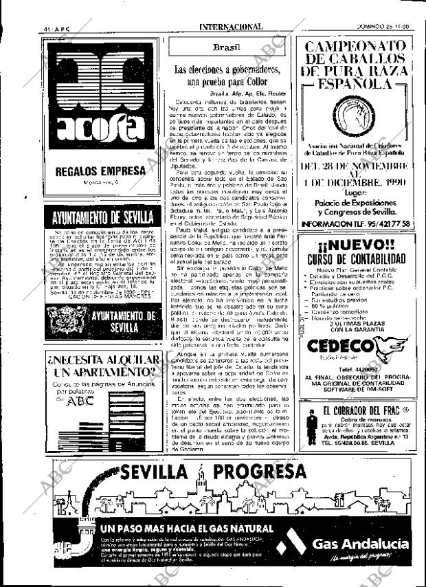 ABC SEVILLA 25-11-1990 página 44