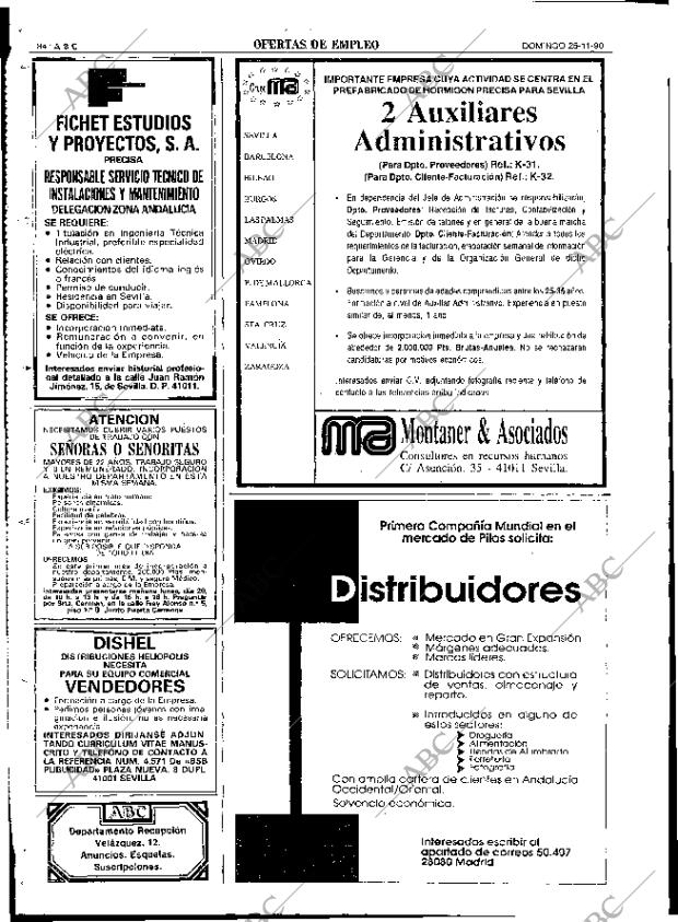 ABC SEVILLA 25-11-1990 página 84