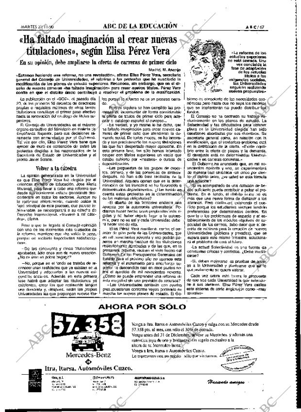 ABC MADRID 27-11-1990 página 67