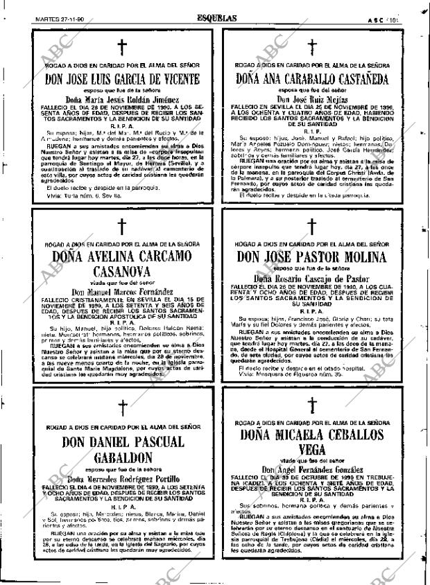ABC SEVILLA 27-11-1990 página 101