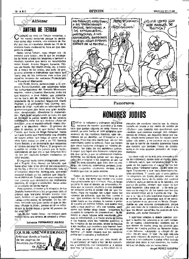 ABC SEVILLA 27-11-1990 página 18