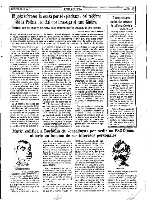 ABC SEVILLA 27-11-1990 página 37