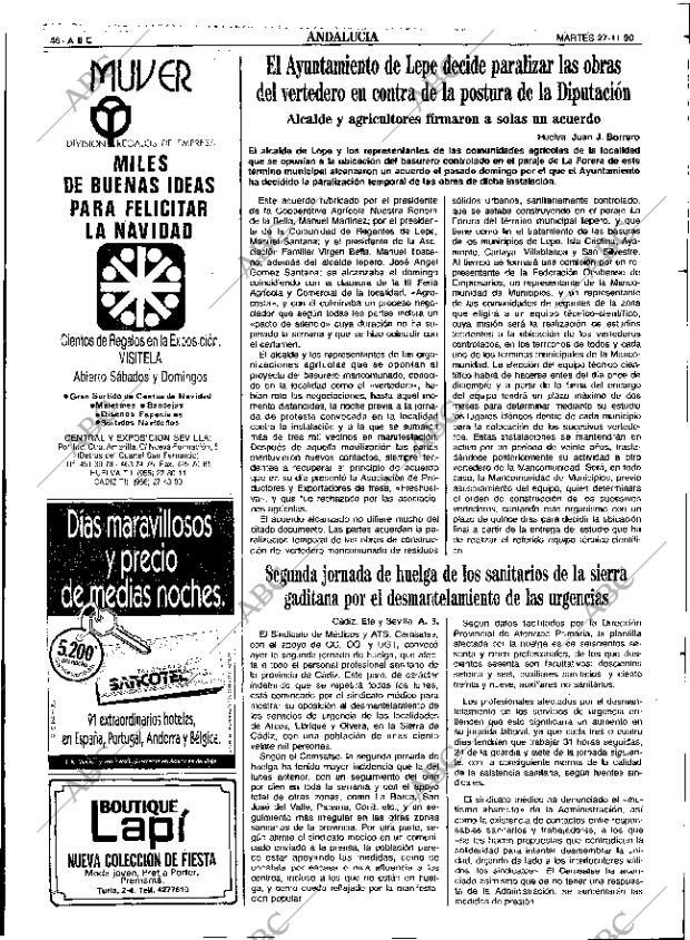 ABC SEVILLA 27-11-1990 página 46