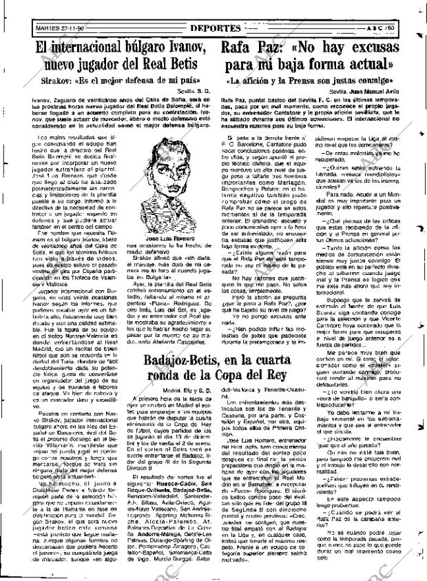 ABC SEVILLA 27-11-1990 página 83