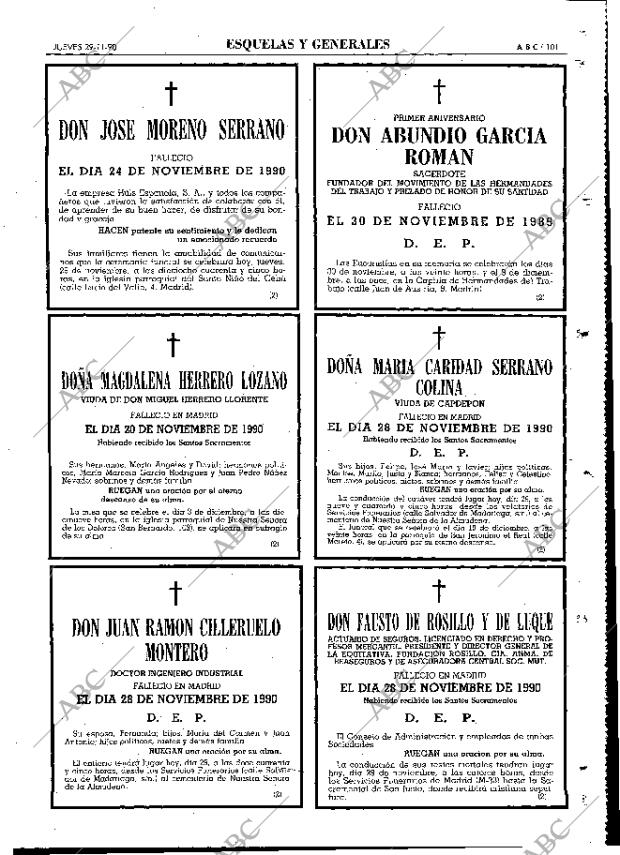 ABC MADRID 29-11-1990 página 101