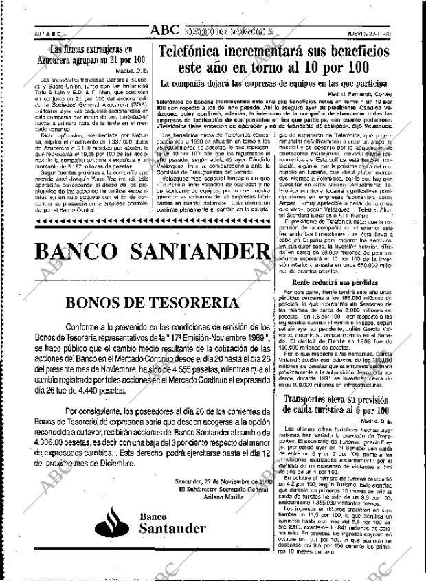 ABC MADRID 29-11-1990 página 60