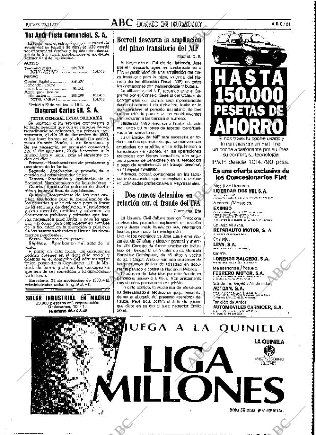 ABC MADRID 29-11-1990 página 61