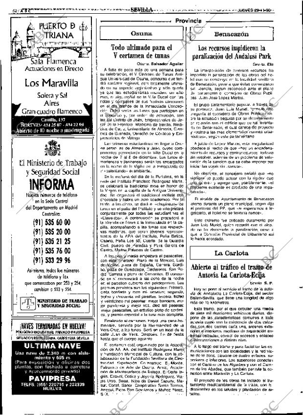 ABC SEVILLA 29-11-1990 página 52