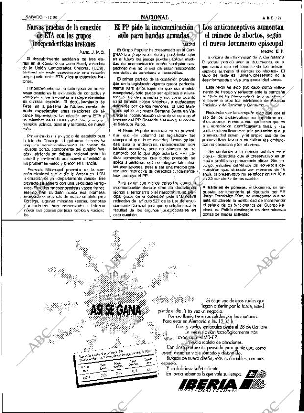 ABC SEVILLA 01-12-1990 página 21