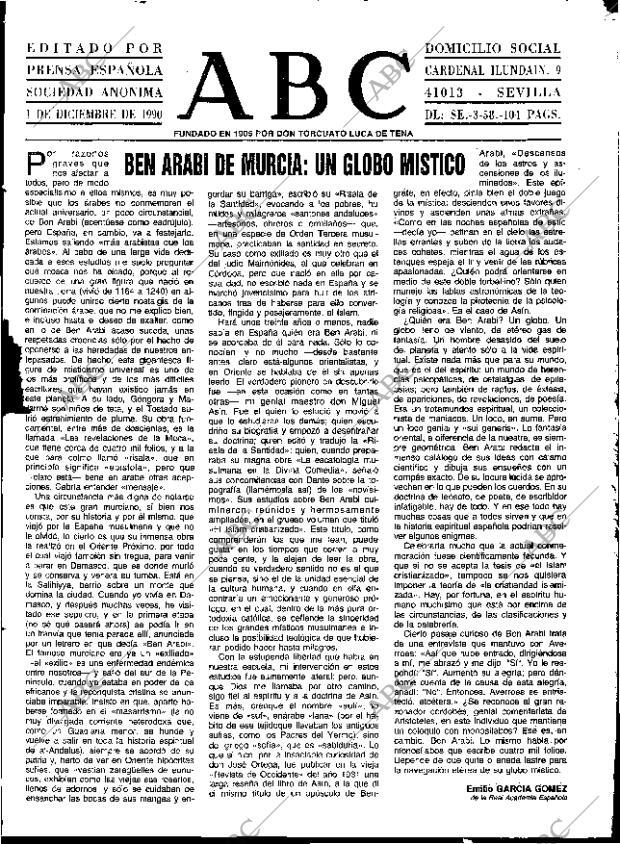 ABC SEVILLA 01-12-1990 página 3