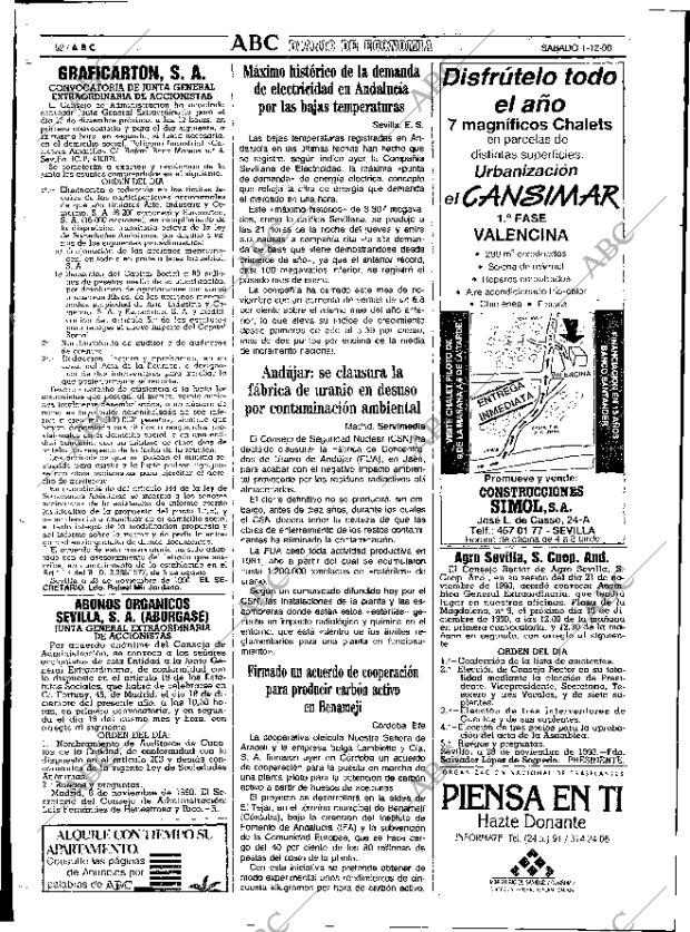 ABC SEVILLA 01-12-1990 página 52
