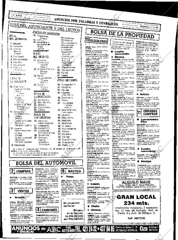 ABC SEVILLA 01-12-1990 página 74