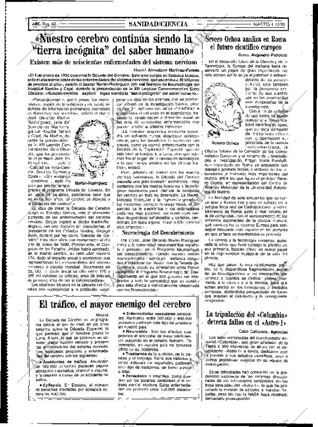 ABC MADRID 04-12-1990 página 62
