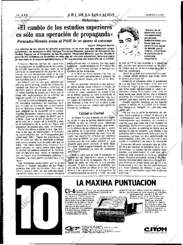 ABC MADRID 04-12-1990 página 68