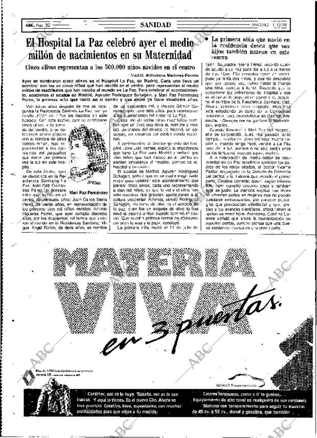 ABC MADRID 11-12-1990 página 92