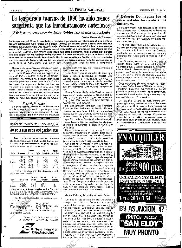 ABC SEVILLA 12-12-1990 página 74