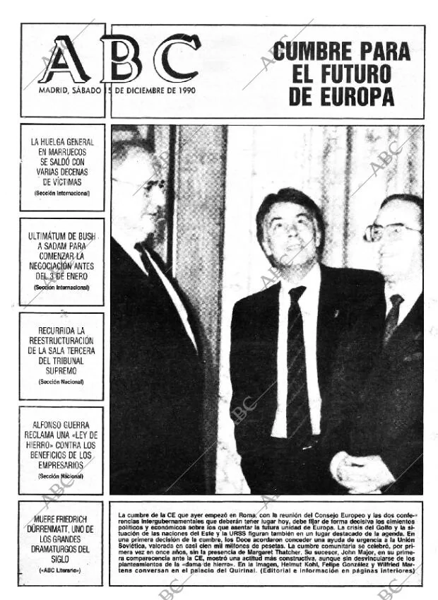 ABC MADRID 15-12-1990 página 1