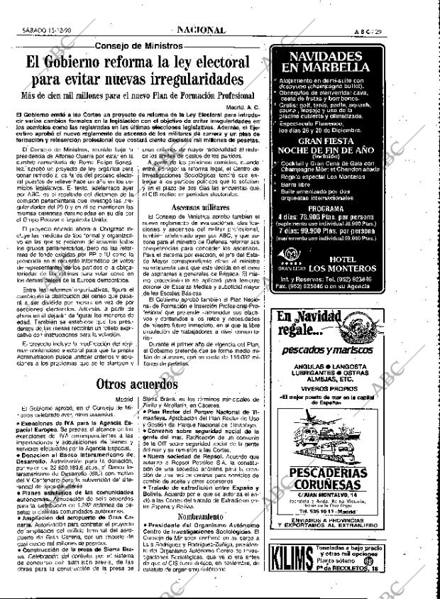 ABC MADRID 15-12-1990 página 29