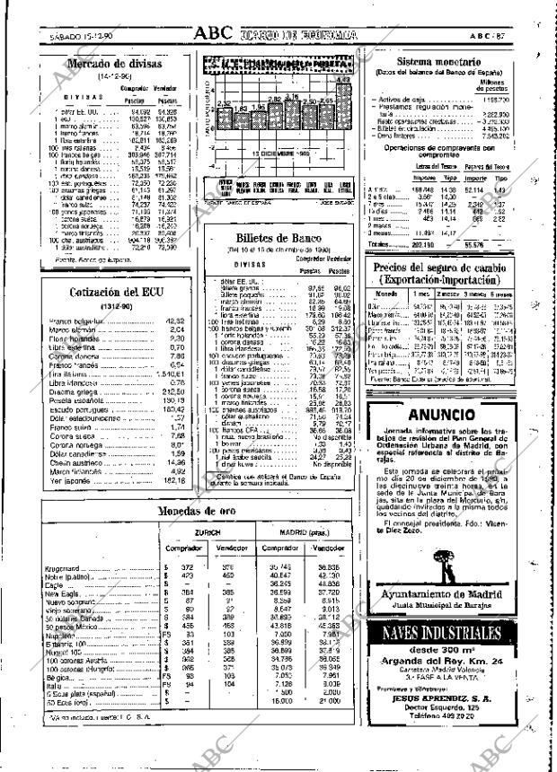 ABC MADRID 15-12-1990 página 87