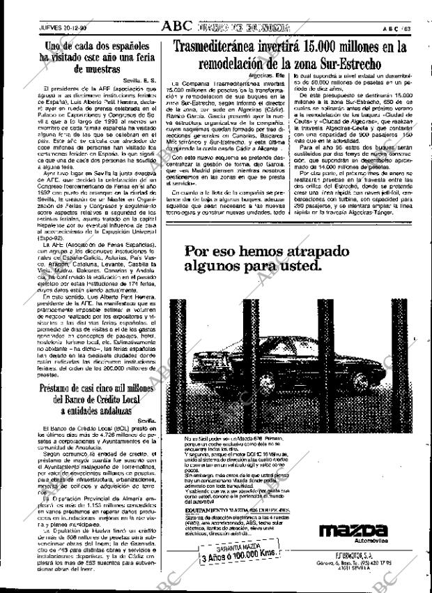 ABC SEVILLA 20-12-1990 página 63