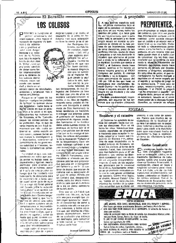 ABC SEVILLA 22-12-1990 página 18