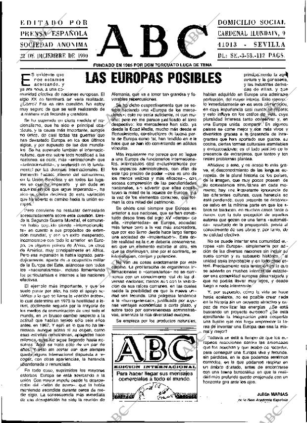 ABC SEVILLA 22-12-1990 página 3