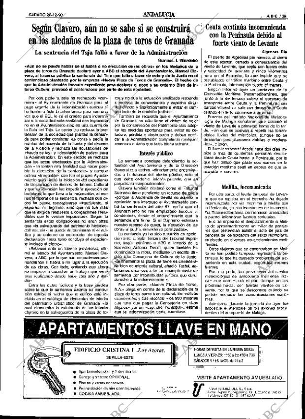 ABC SEVILLA 22-12-1990 página 39