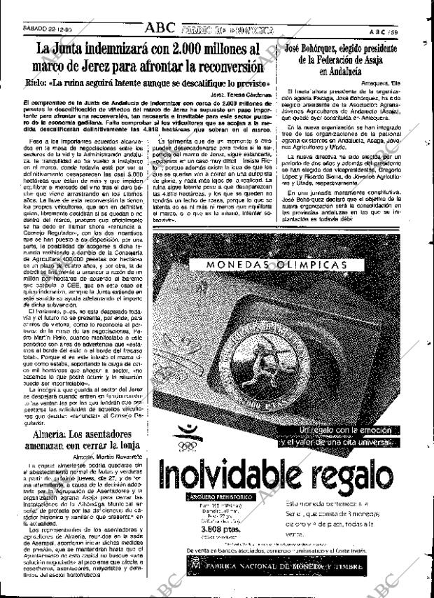 ABC SEVILLA 22-12-1990 página 59