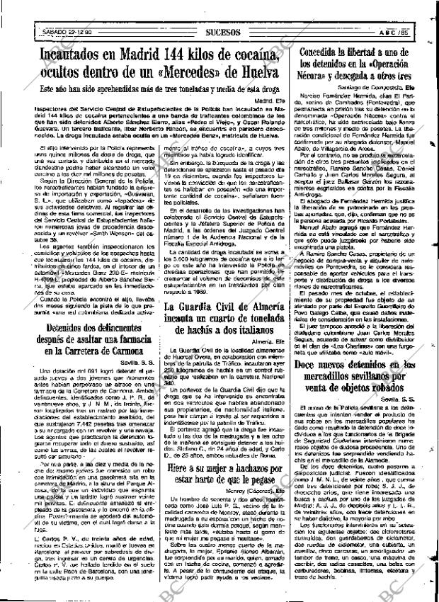 ABC SEVILLA 22-12-1990 página 65