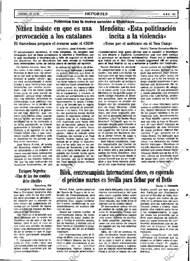 ABC SEVILLA 22-12-1990 página 69