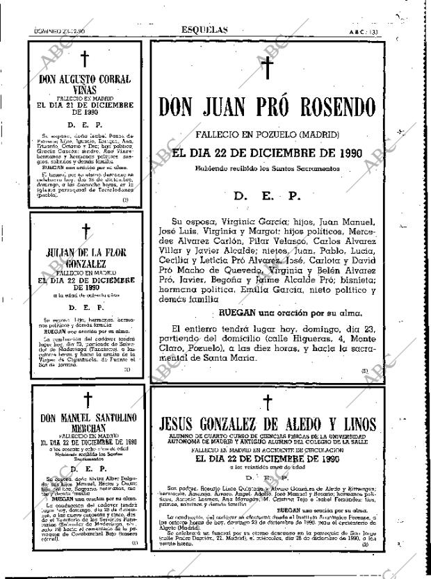 ABC MADRID 23-12-1990 página 133