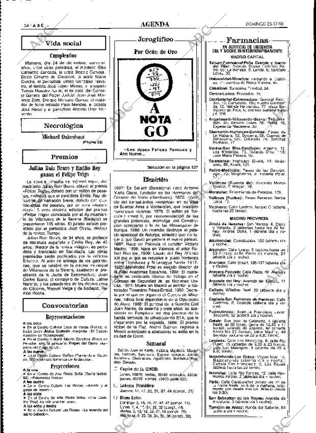 ABC MADRID 23-12-1990 página 54