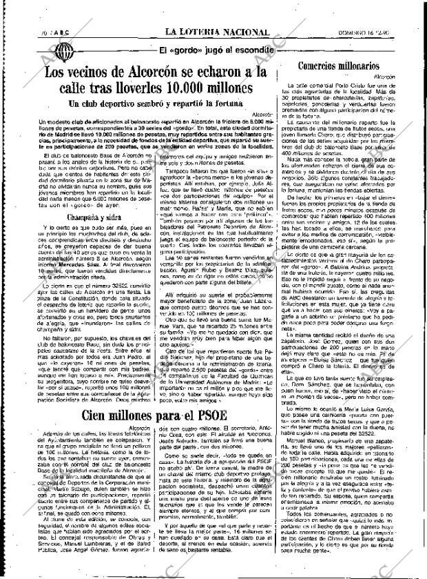 ABC MADRID 23-12-1990 página 70