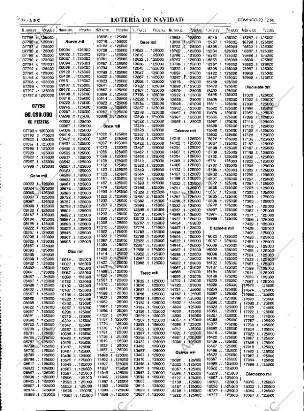 ABC MADRID 23-12-1990 página 74