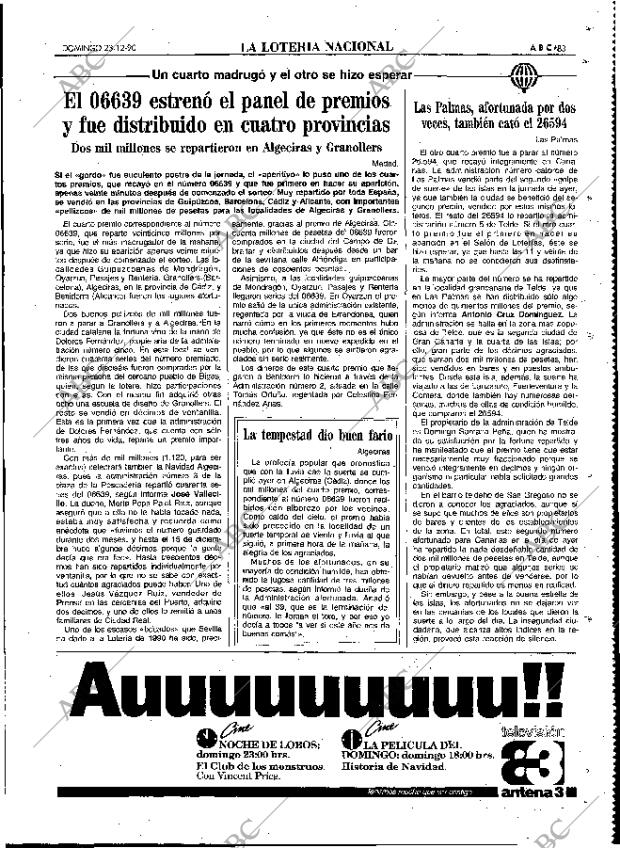 ABC MADRID 23-12-1990 página 83