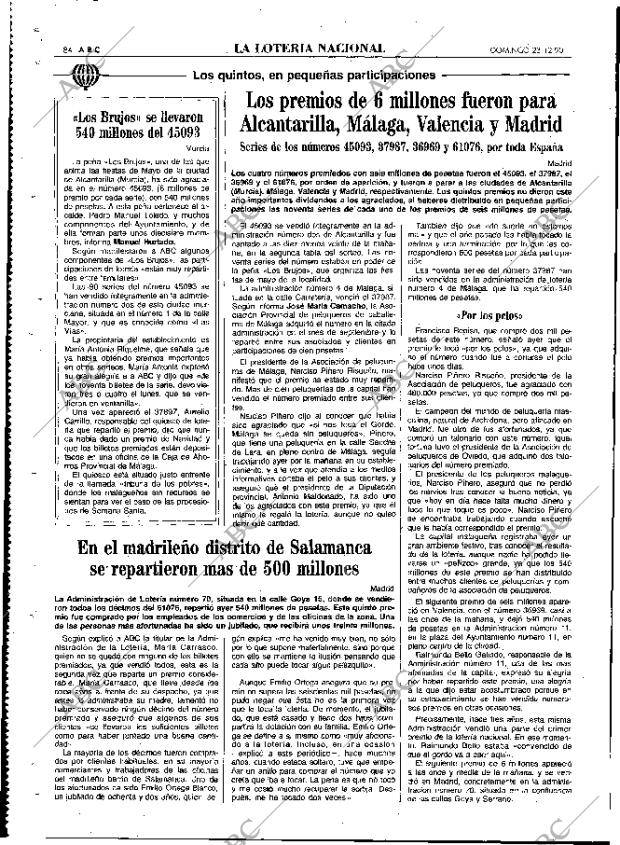 ABC MADRID 23-12-1990 página 84