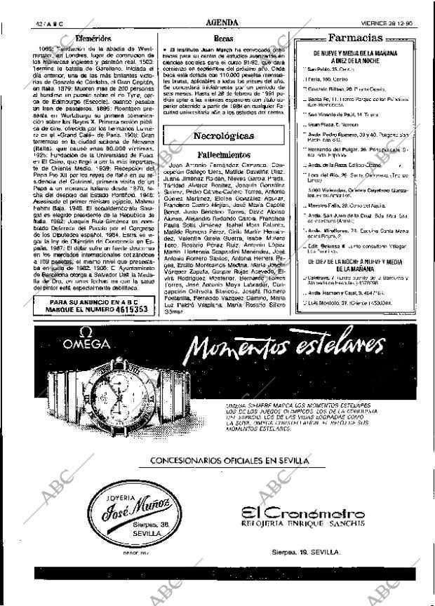 ABC SEVILLA 28-12-1990 página 42