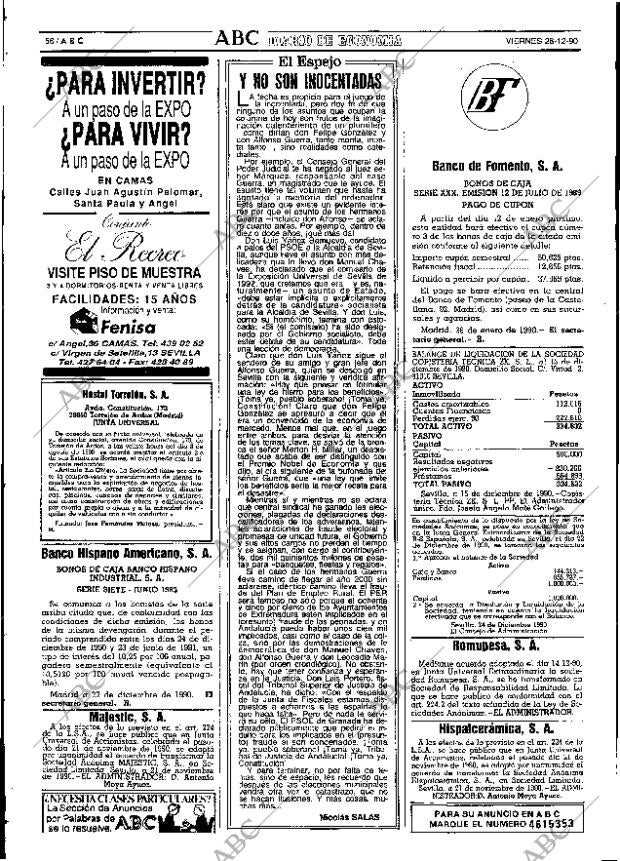 ABC SEVILLA 28-12-1990 página 56
