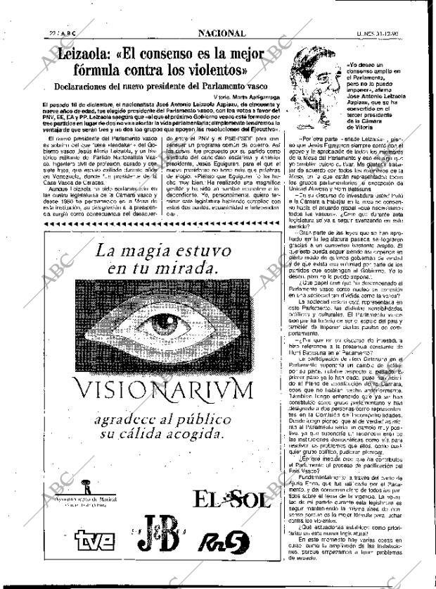 ABC MADRID 31-12-1990 página 22