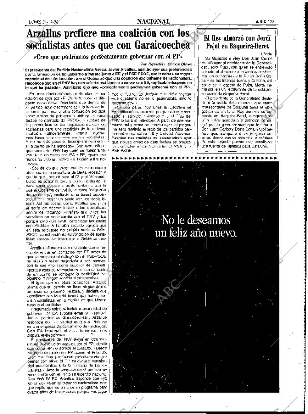 ABC MADRID 31-12-1990 página 23