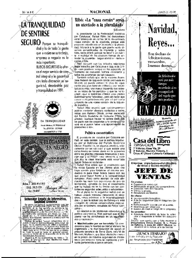 ABC MADRID 31-12-1990 página 26