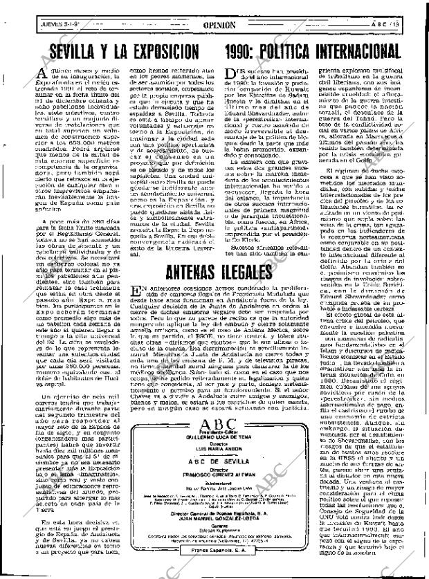 ABC SEVILLA 03-01-1991 página 13