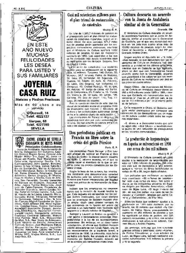 ABC SEVILLA 03-01-1991 página 46