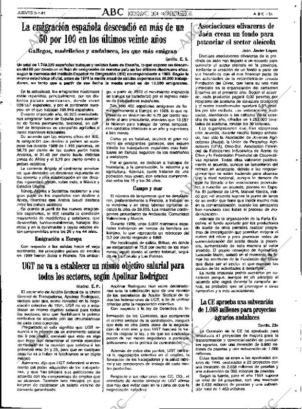 ABC SEVILLA 03-01-1991 página 51