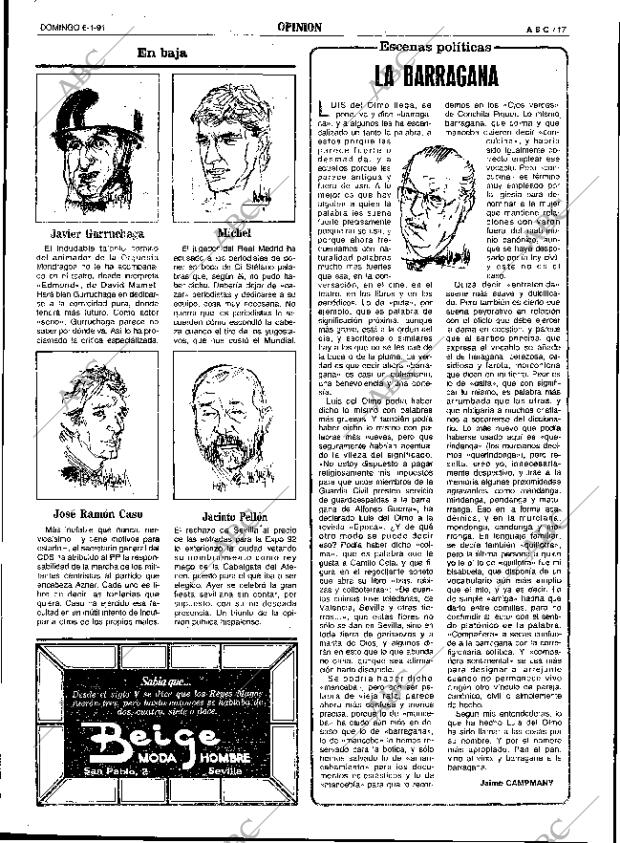 ABC SEVILLA 06-01-1991 página 17