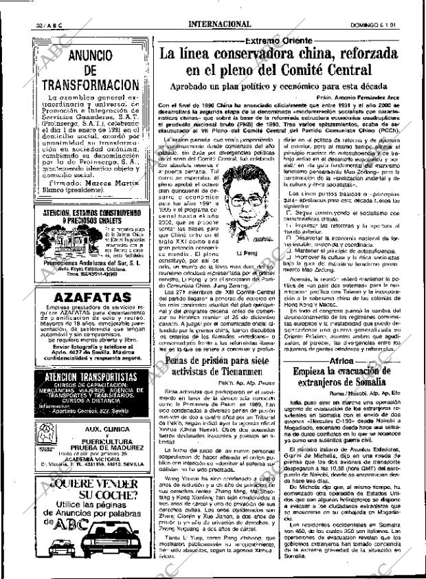 ABC SEVILLA 06-01-1991 página 32